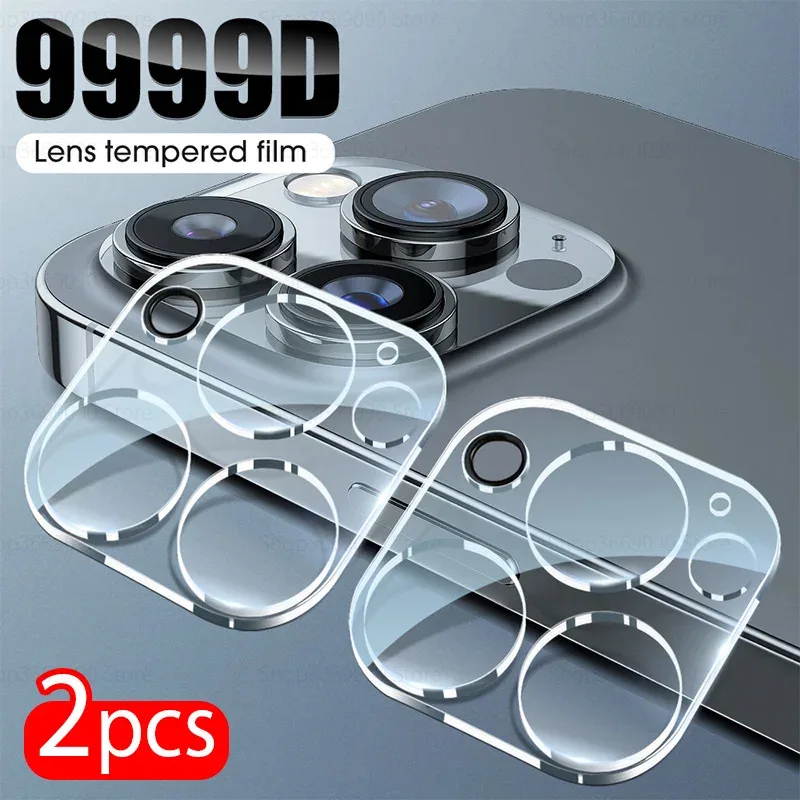 

2Pcs Camera Protector Case For Iphone 17 Pro 16Pro 15Pro 16e 15 Plus Tempered Glass Rear Lens Cover Transparent Camera Lens