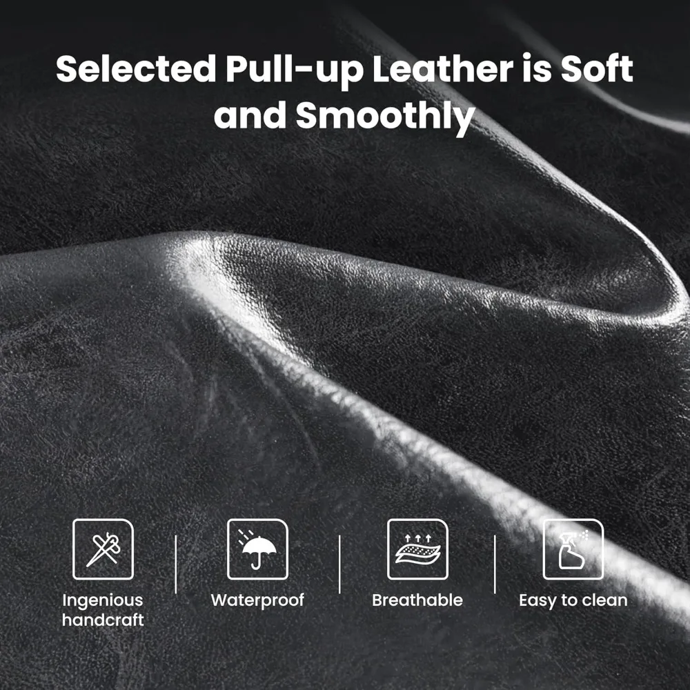 4 مجموعات من مقاعد البار بدون ظهر مقاس 24 بوصة مع كراسي عالية من الجلد الأسود ومقاعد بار #4