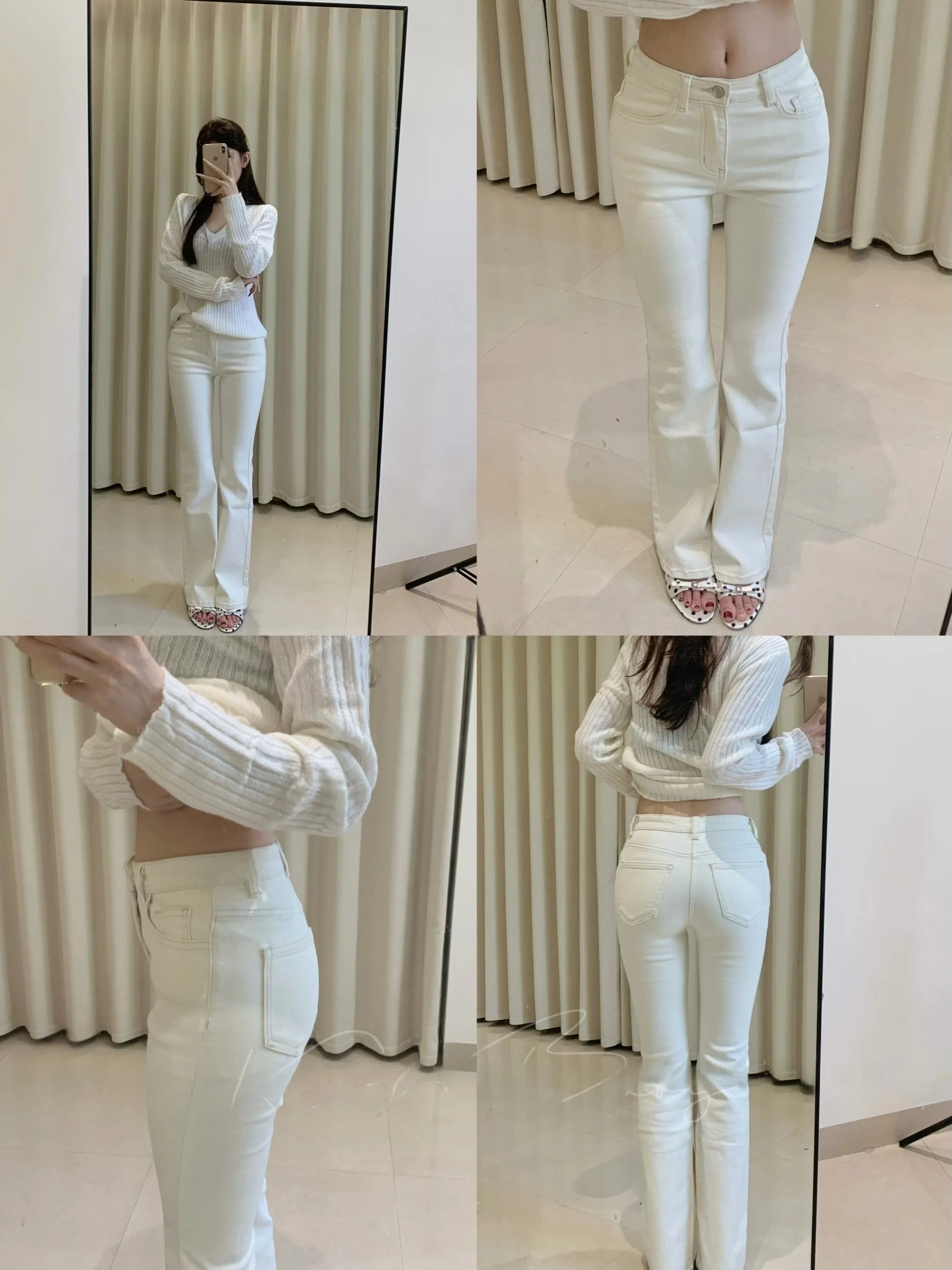 

High Waist Straight Leg Jeans Women's Slimming Long Leg Effect Casual High Elastic Cotton Stretch Denim Floor Length
