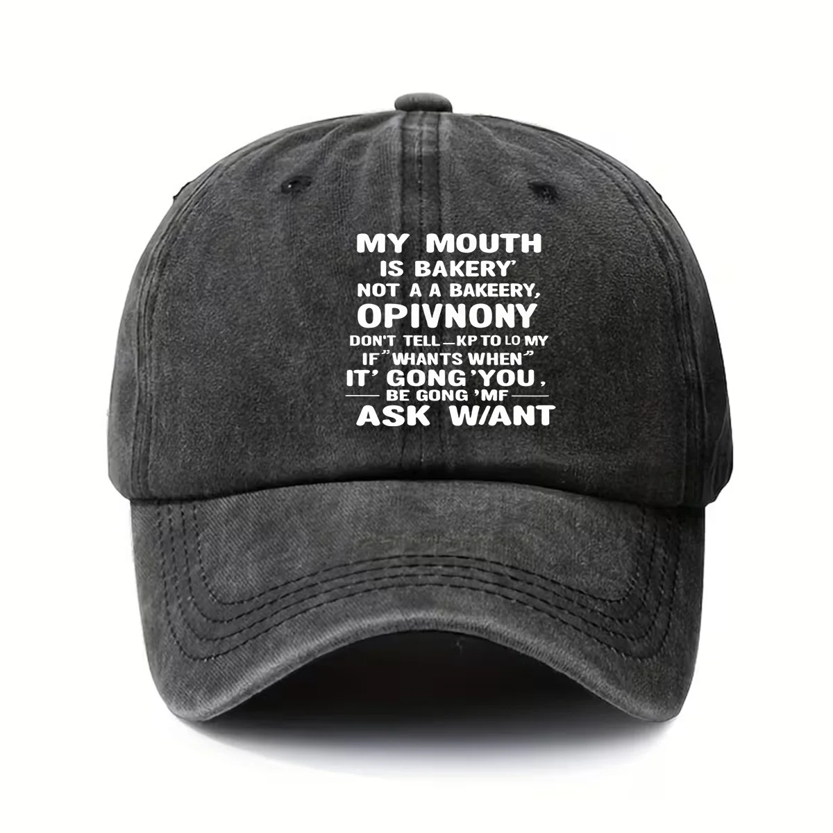 Gorra de béisbol, lavada y de estilo vintage, ajustable, a la moda, ligera. Soy panadero, no propietario de una panadería. No me digas cómo hacerlo. Si quieres que me vaya, llévame contigo. Pregúntame lo que quiero. Diseño Impreso. Para uso diario, deportes, viajes. Unisexo. Regalo para Amigos, Familiares, Colegas