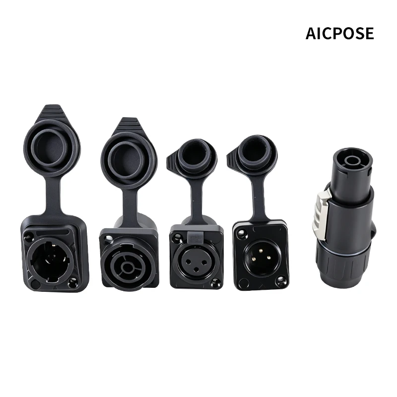 10pcs Waterproof Powercon True 1 Power Connector Outdoor Male Female Plug Socket Twist Lock AC Connector for DJ Par Light Led