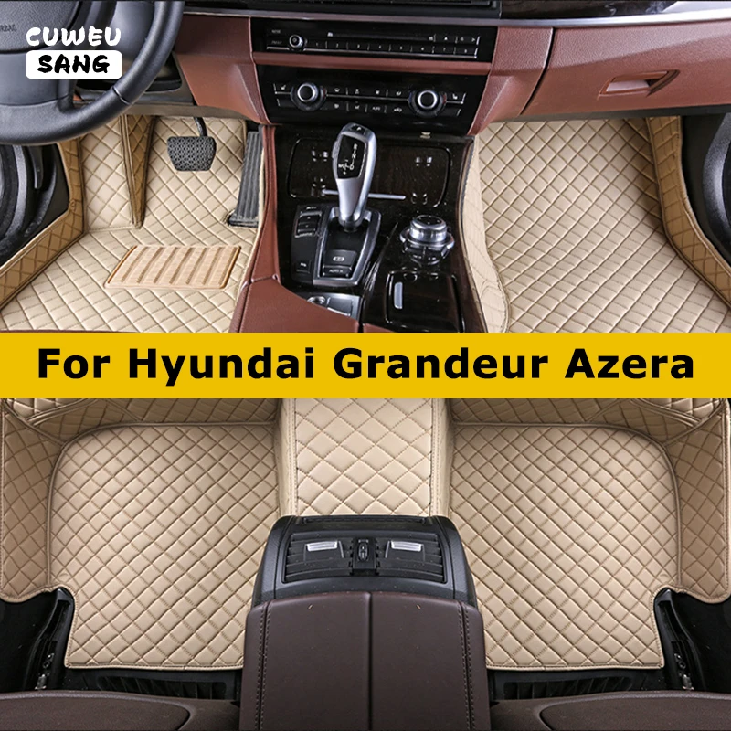 CUWEUSANG Custom Car Floor Mats For Hyundai Grandeur Azera Auto Carpets Foot Coche Accessorie