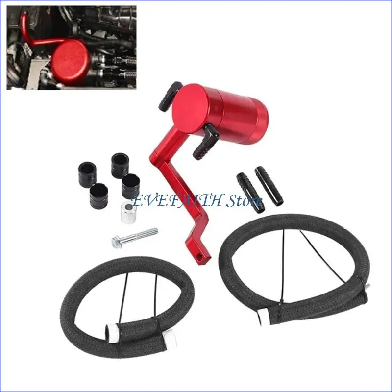 

124B 6.4L Billet Oil Catch Can with Z-Bracket Technology for 2011-2021 Air Oil Separators