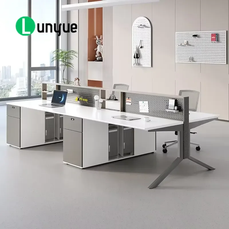 Modern Office Staff Desk Customizable Employee Workstation Wholesale Office Furniture Sets Durable Space Saving Design for