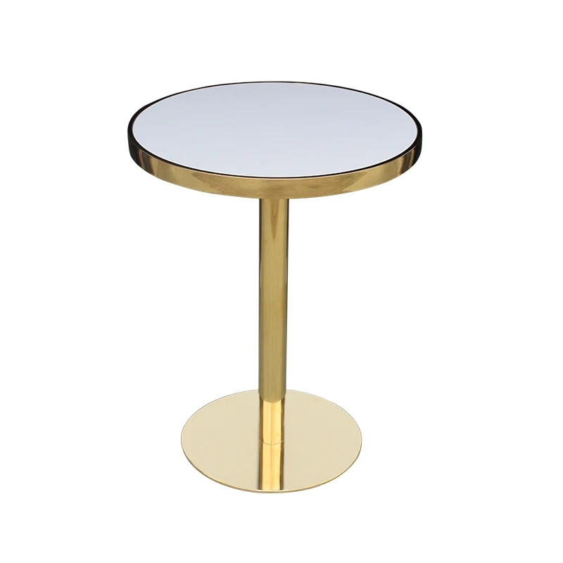 Gold Modern Style Dining Table Metal Base Stainless Steel Home Furniture Marble Porcelain Riprap Dining Table