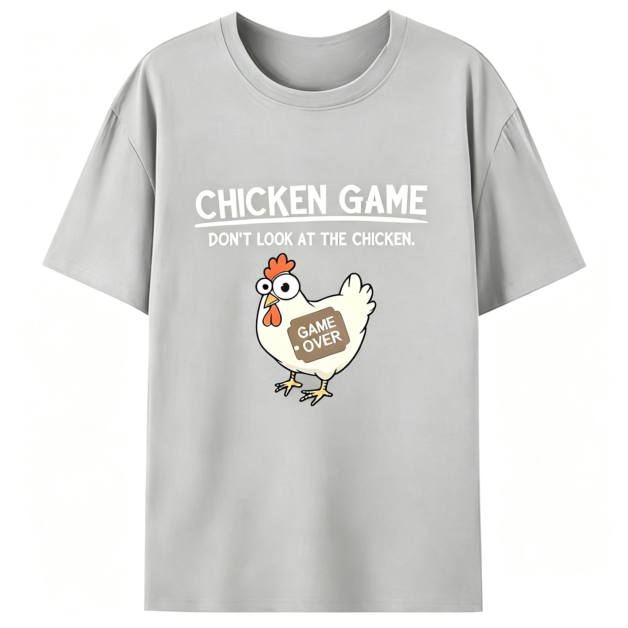 2026 Cute Chick Game-themed Loose-fitting T-shirt, Perfect for Summer Casual Short-sleeved Tops for Campus Commuting.
