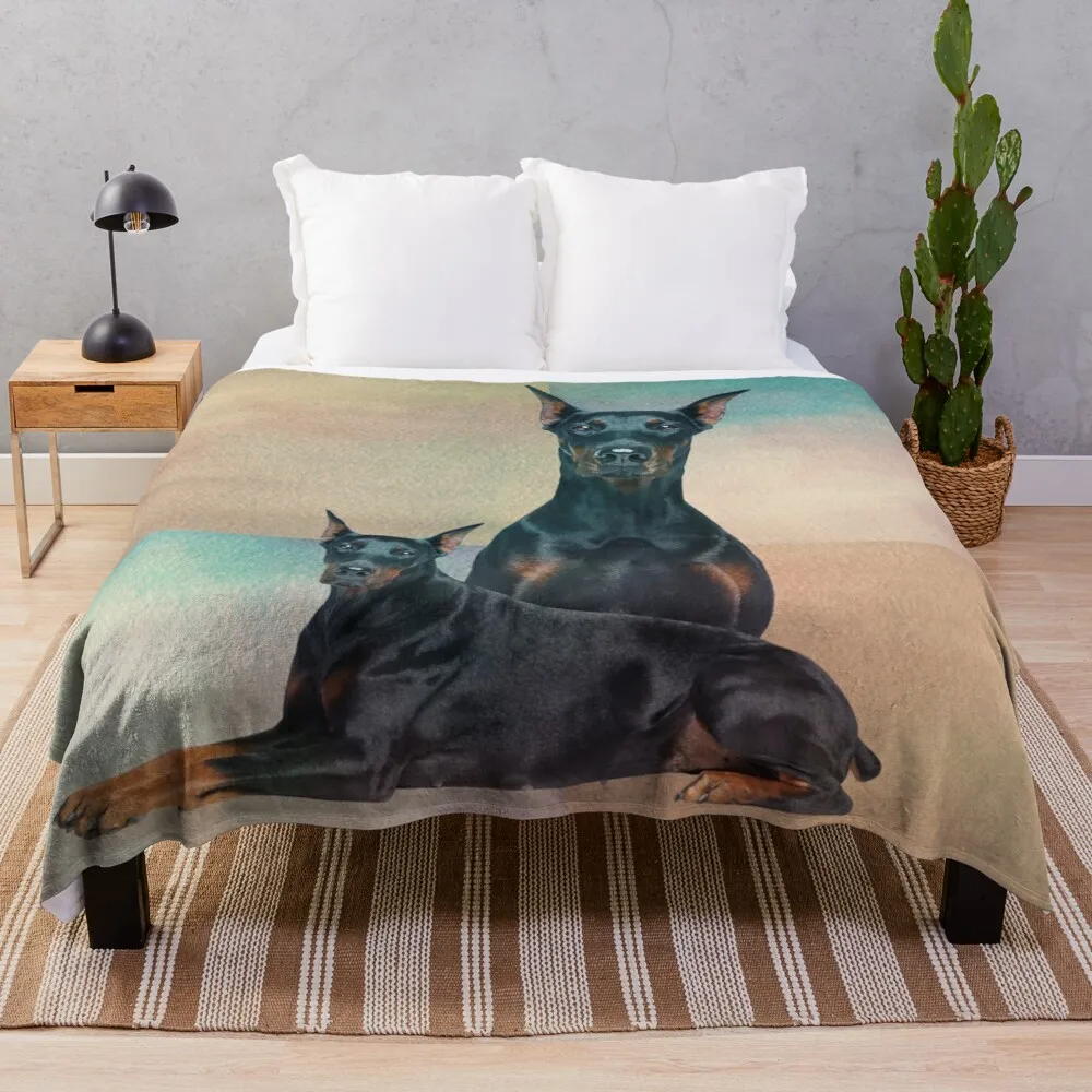 

Dobermann - Doberman Pinscher Throw Blanket Throw And Blanket From Fluff