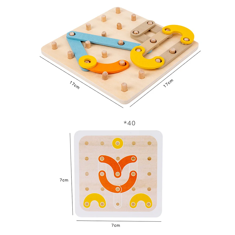 Wooden Blocks Puzzle Brain Training Toy 3D Tangrams Jigsaw Educational Gift