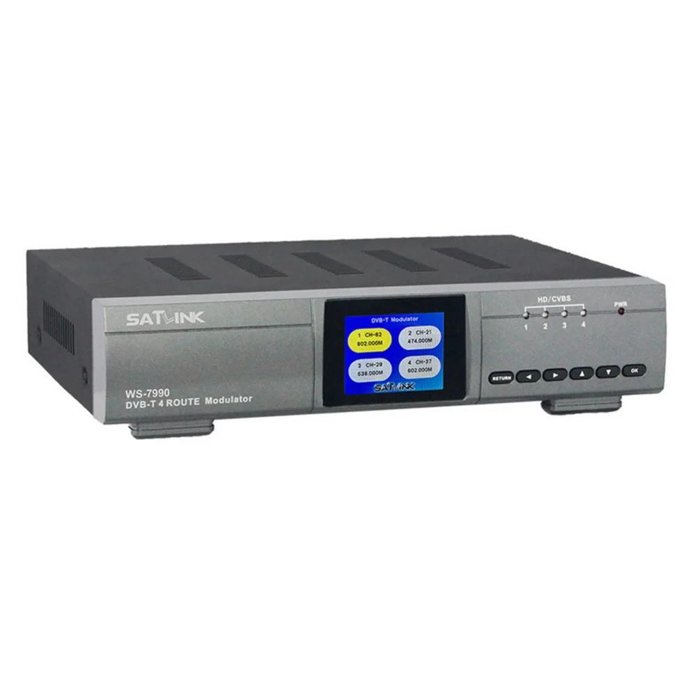 SATLINK WS-7990 DVB-T 4 Route HD modulator Digital RF modulator MPEG4 1080P