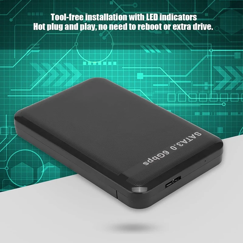 

USB3.0 SATA3.0 High Speed 6Gbps Mobile Hard Disk Enclosure 2.5 Inch Black Support 3TB UASP Hard Disk Enclosure