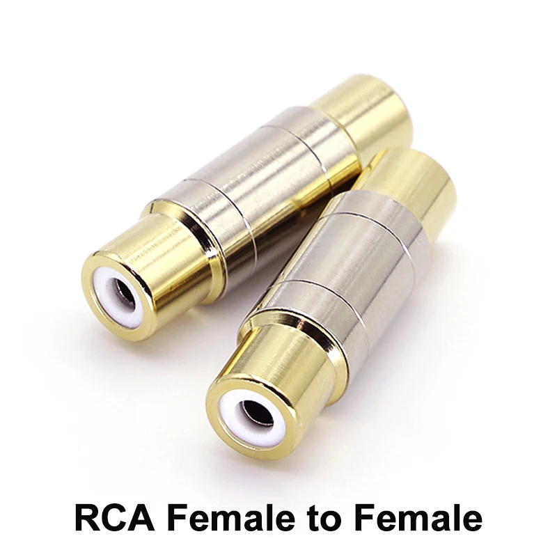 1-4Pcs RCA Female to Female Jack Socket Straight Adapter Gold Plated Speaker Cable Extender  Dual RCA Connectors High Quality