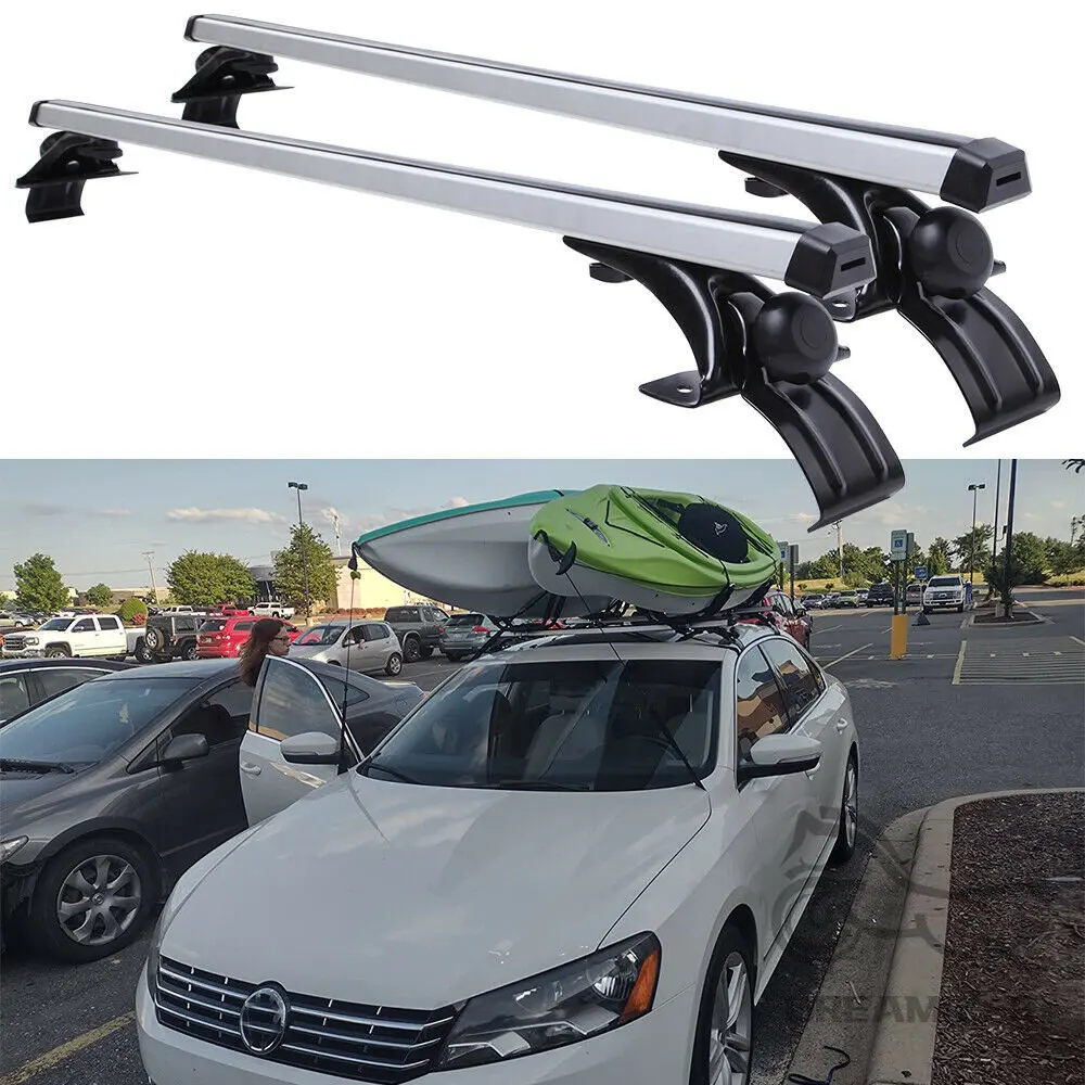 RU Stock 2Pcs Roof Bars Aluminum Alloy Side Bars Cross Rails Roof Rack Luggage Carrier Bike Rack For Volkswagen Passat Jetta MK6