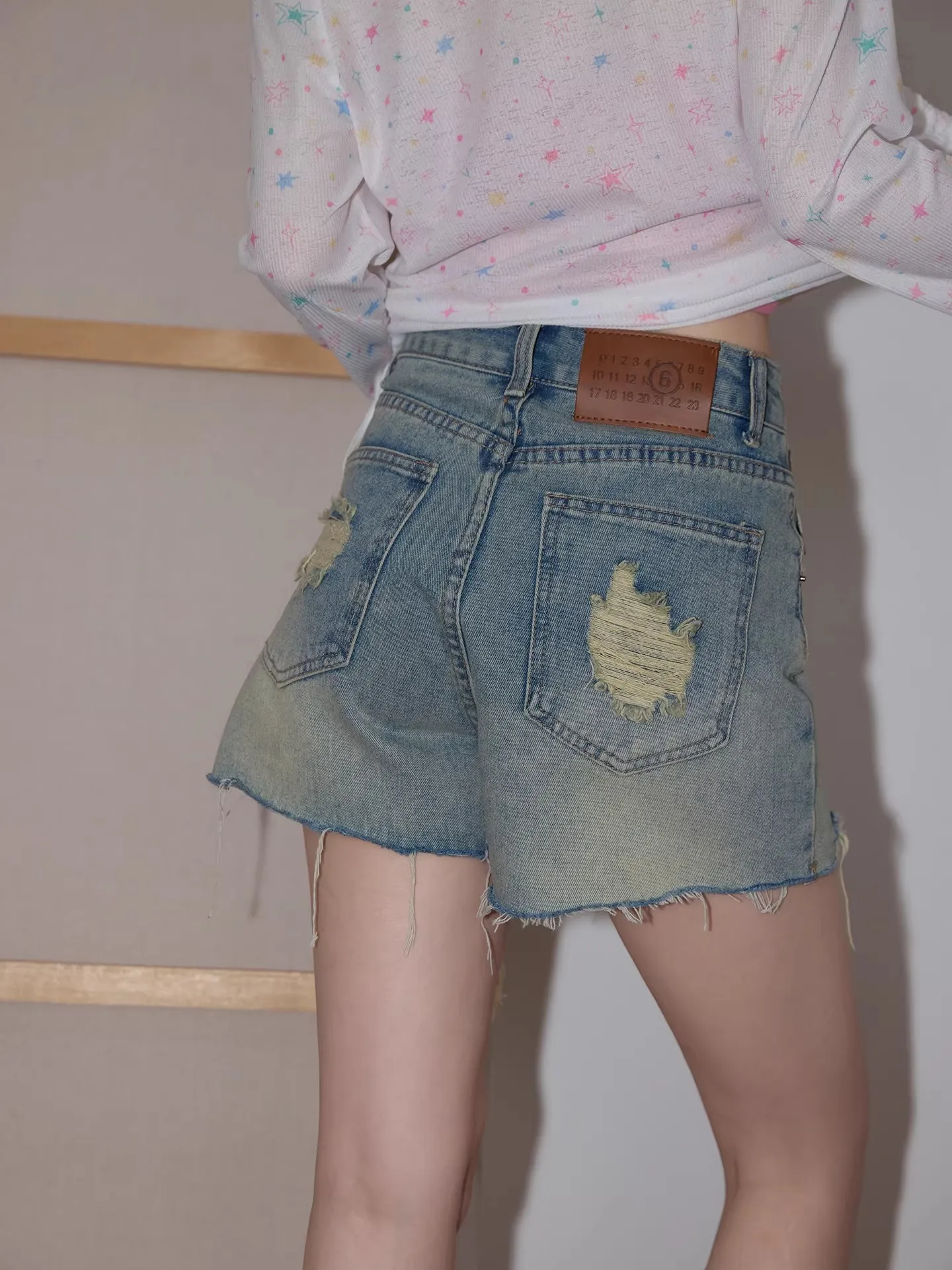 

Женские джинсовые шорты с высокой талией, широкими штанинами, свободного прямого кроя, в стиле ретро, универсальные, удобные, летние, модные