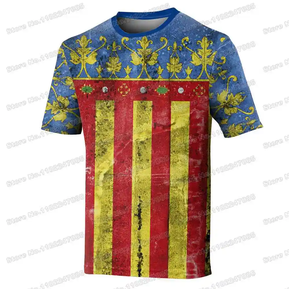 2022 Spain Valencia T Shirt Men Outdoor Shirts Tech Tee Casual Clothing Training Tops fitness MTB Jersey Running Sportswear