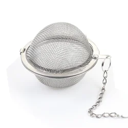 Tea Infuser Stainless Steel Sphere Mesh Ball Tea Strainer Coffee Herb Spice Filter Diffuser with Chain Tea Bags Home Teaware