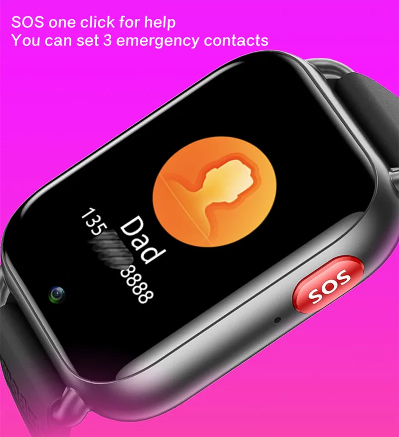 2023ใหม่ผู้สูงอายุสมาร์ทวอท์ช4G เด็ก GPS ตำแหน่งโทรศัพท์เครือข่าย Wifi Dual Camera อัตราการเต้นหัวใจ Pedometer SOS Boy สาว