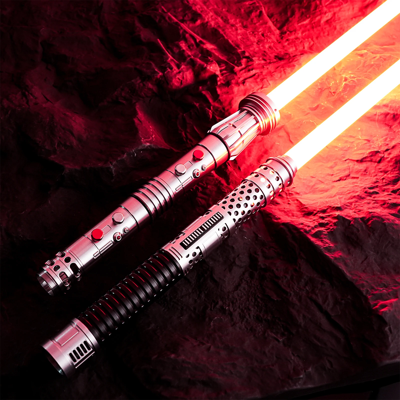 LGT Lightsaber Darth Maul Force Heavy Dueling Light Saber Metal Hilt Bluetooth Infinite Color Changing with 34 Sound Fonts