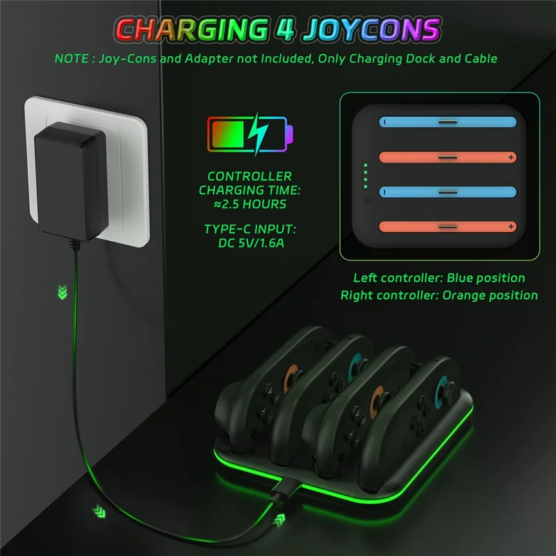 

TA-For Switch 2 Host Grip Protective Case &Storage Bag& Charging Base &Wireless Game Steering Wheel For NS Switch 2