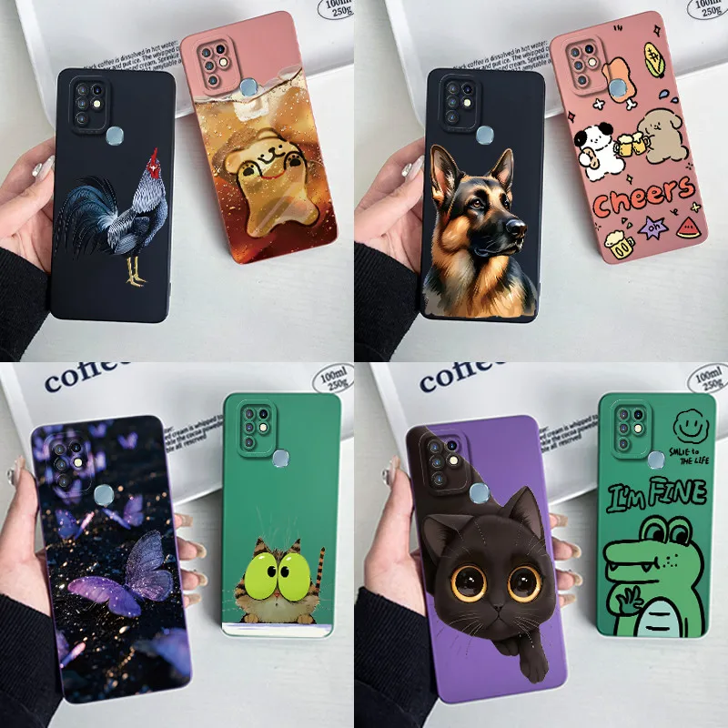 For Infinix Hot 10 X682B X682C 10T 10S X689C X689B Phone Capa Shell Soft Silicone Case Fashion Painted Printed Protective Cover