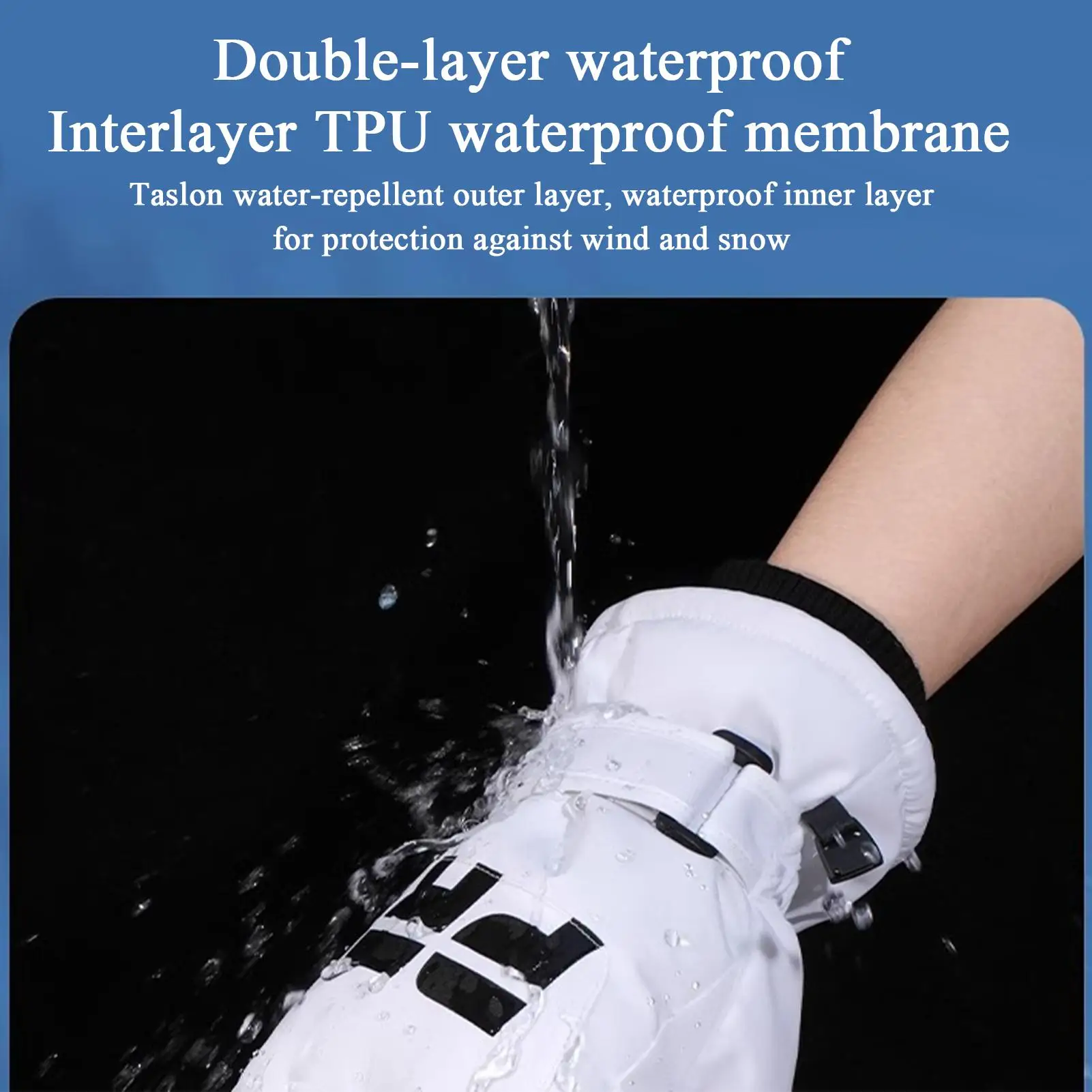 スノーグローブ防水冬スノーボードグローブタッチスクリーン滑り止めミトン男性女性親自転車スポーツアウトドア用