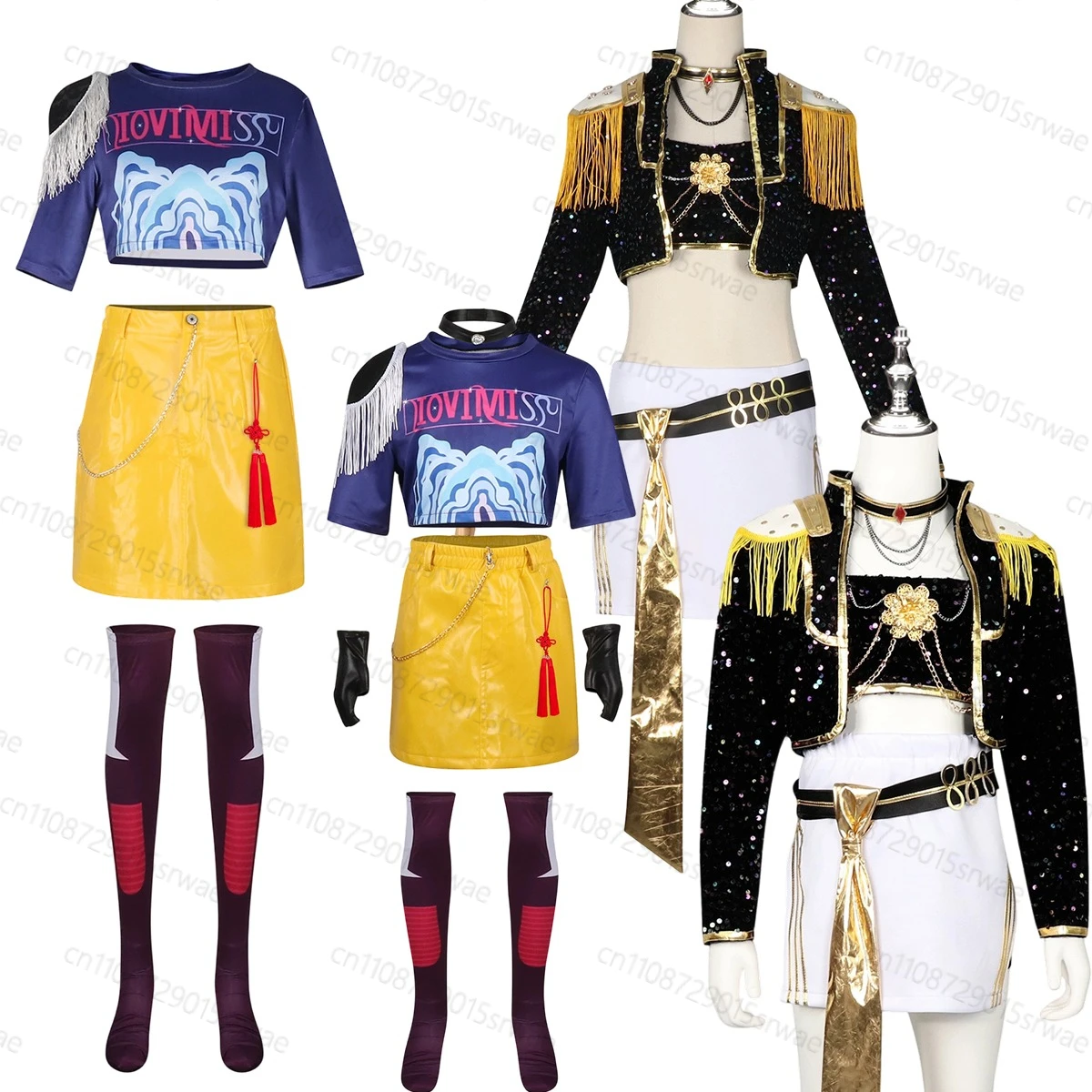 

Mira Roleplay Adults And Kids Outfits KPOP Demon Hunters Anime Movie Cosplay Costume Carnival Party Role Play Uniform Prop