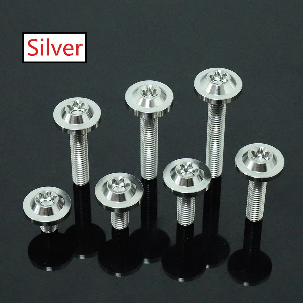 FLAWLESSTI M6X10-40 mm Gr5 Titanium Bolts Fender Front Rear Brake Line Exhasut Pipe Cover Bolt For Forza 350 Xmax 300 Wave 125i