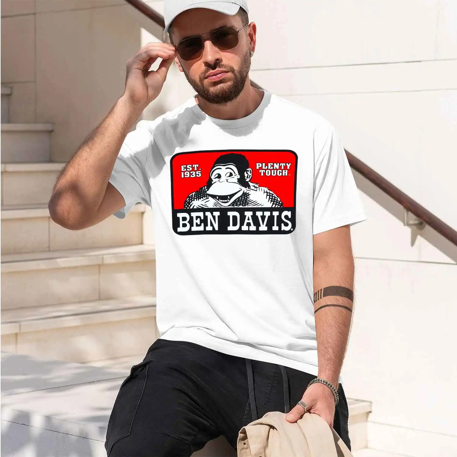 BEN DAVIS 2026 New Model Men’s Short-sleeve crewneck T-Shirt Classic Casual Multiple Colors and Sizes for Daily Wear All-Day Com