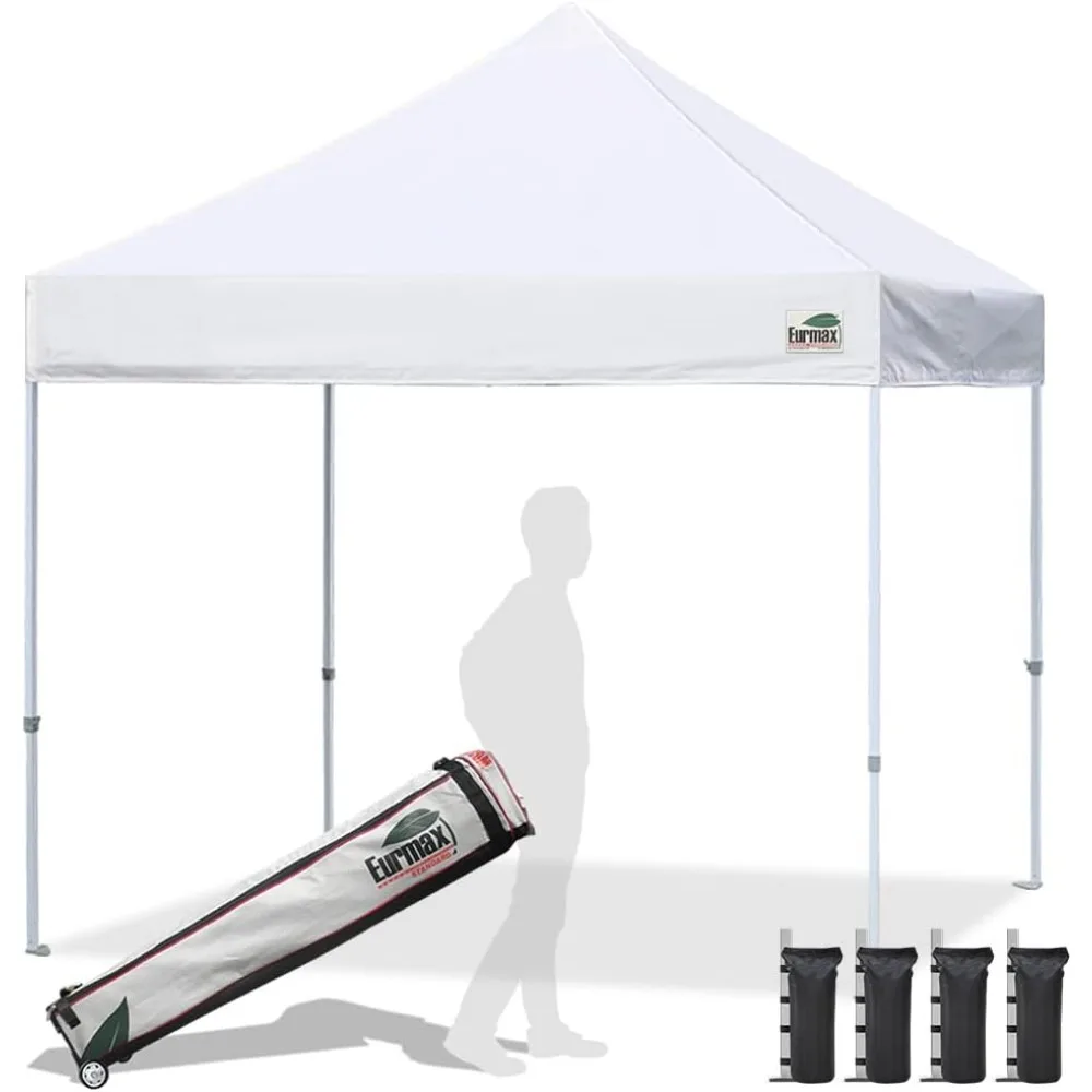 Patio Pop Up Canopy Tent for Outdoor Events Commercial Instant Canopies with Heavy Duty Roller Bag,Bonus 4 Canopy Sand Bags