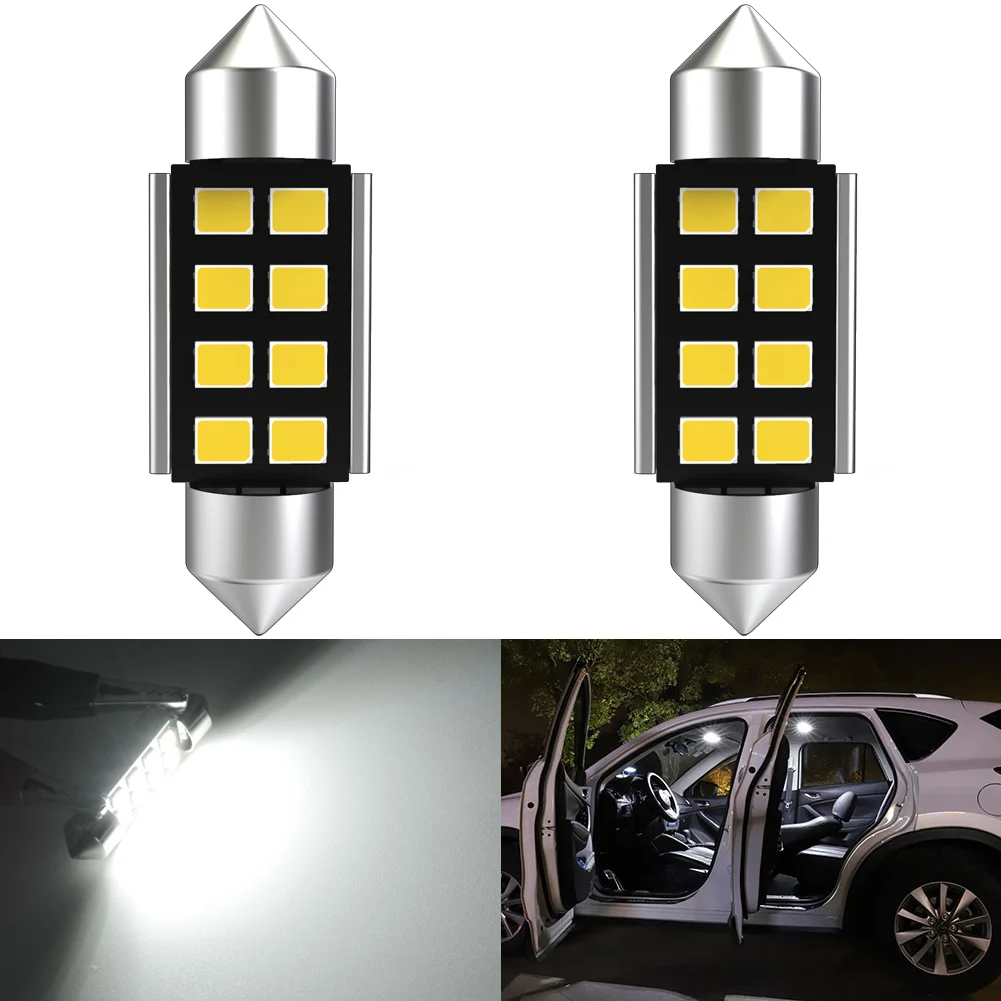 2pcs No Error Canbus Bulb LED Festoon 36mm C5W Number Plate License Light For Audi A4 A6 TT A8 Q3 Q5 Q7 A5 S4 A2 A3 B5 B6 C5 C6