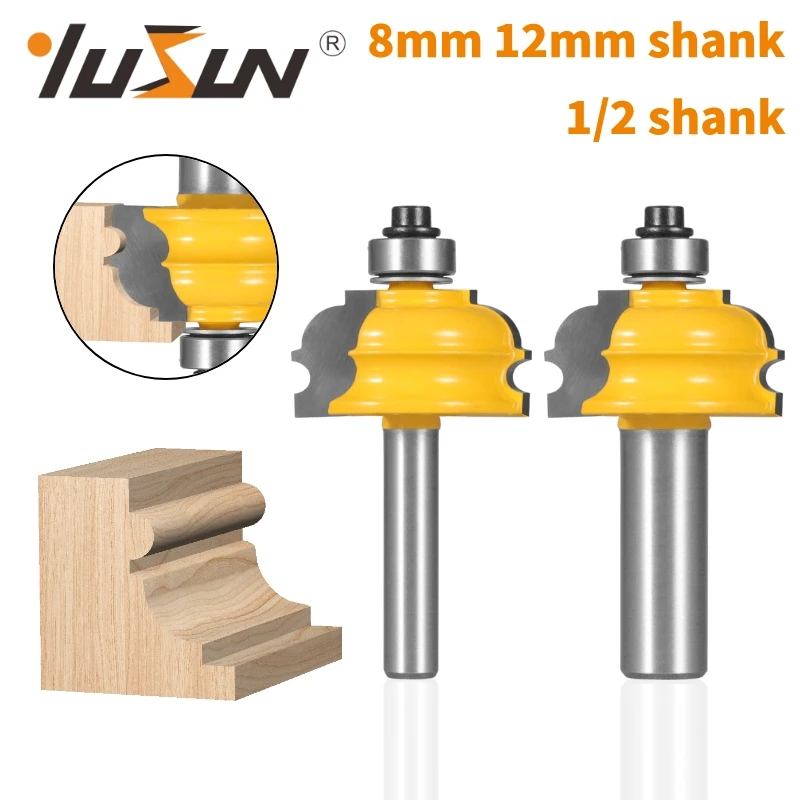 YUSUN  8mm 12mm 12.7mm Shank Moulding  Router Bit Woodworking Milling Cutter For Wood Face Mill