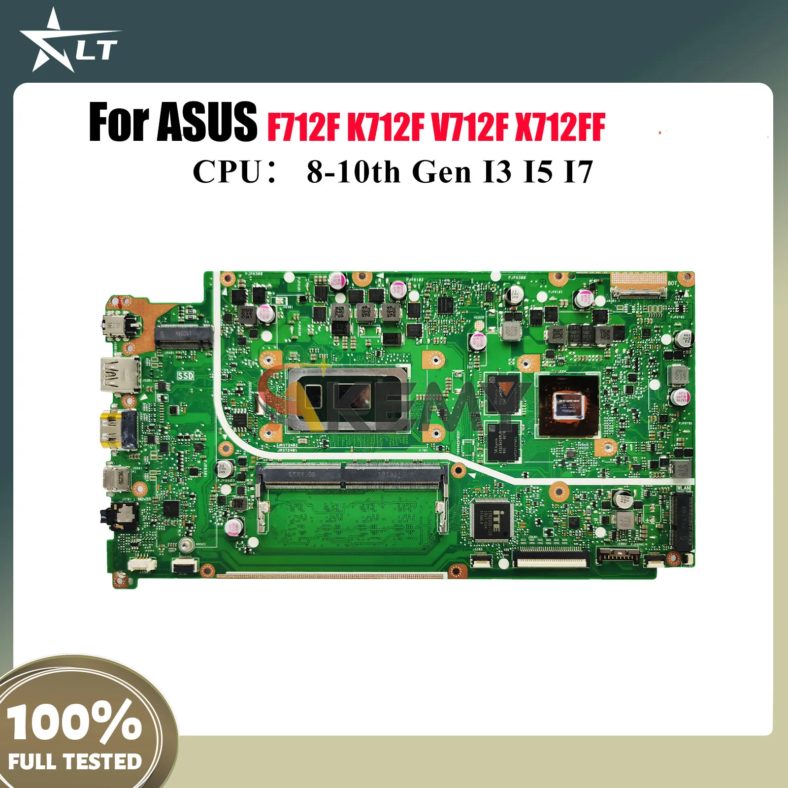 

X712FF Laptop Motherboard For ASUS F712F X712FF X712FLC V712F X712F X712FJ X712FL K712F X712FJG X712FB Mainboard W/ I3 I5 I7 CPU