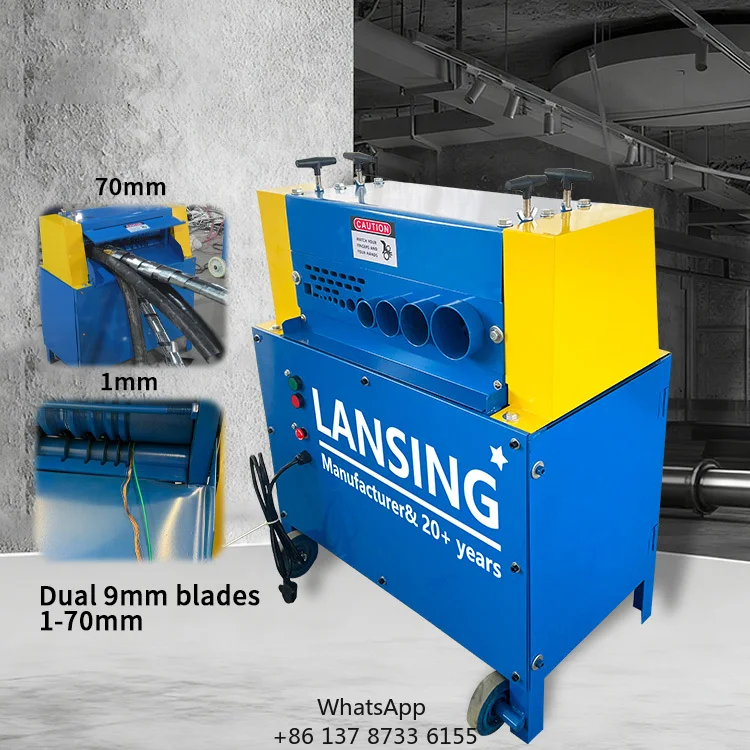LANSING F70 Automatic Armored & Sheathed Wire Stripping Machine For TV/Automotive Scrap PVC Cables 1-72mm (0.04-2.8in)