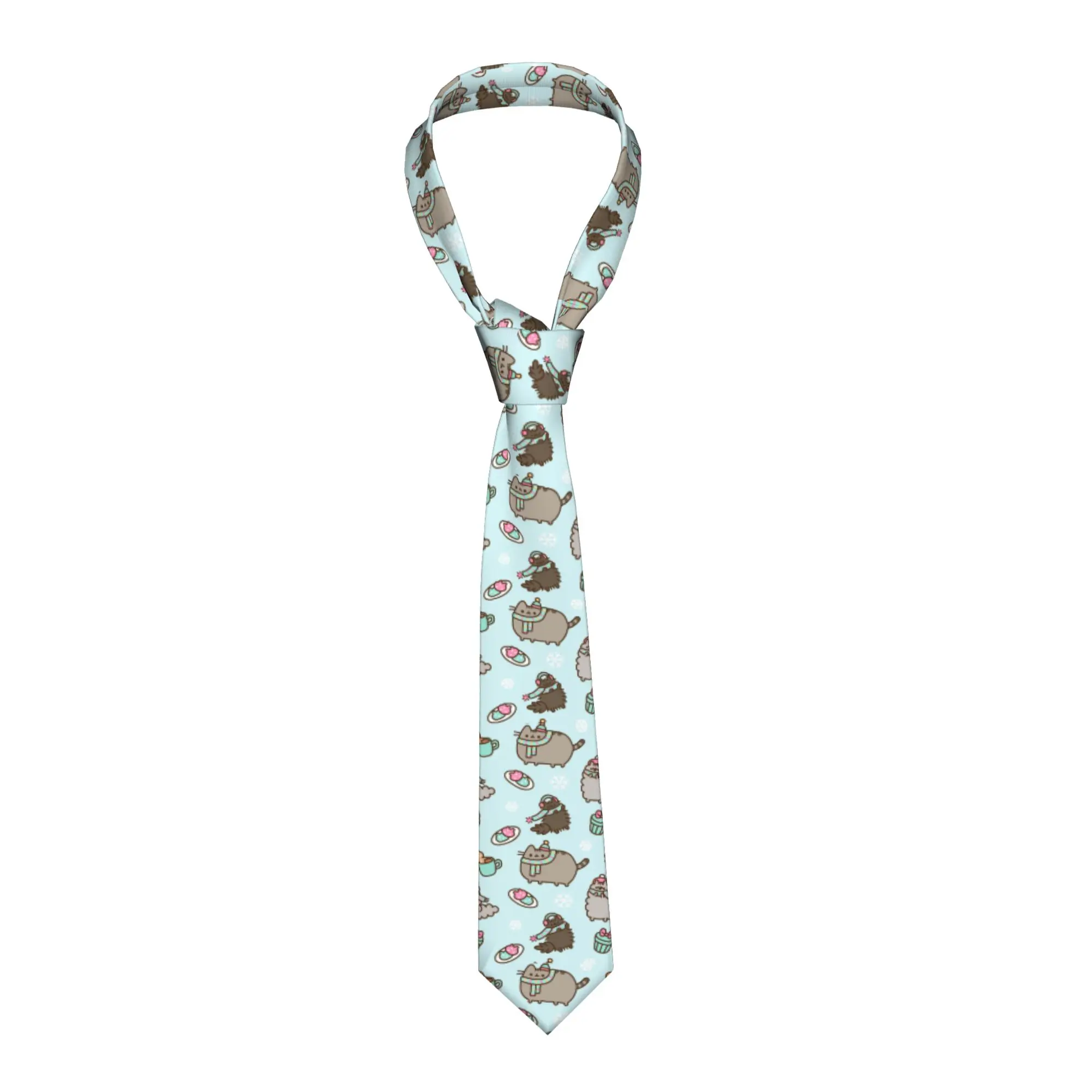 Cute P-Pusheencats Cat Unisex Necktie 8 cm Classic Neck Tie for Mens Suits Accessories Gravatas Wedding Accessories  Office