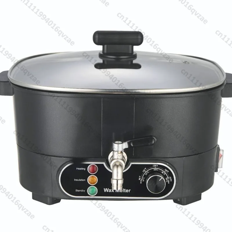 6L Stainless Steel Electric Wax Melting Machine, Black Wax Heater, for Candle Makers