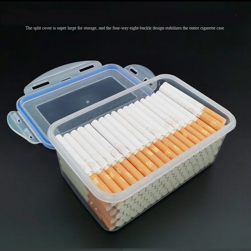 Cigarette Box Lightweight Flip Cover Plastic Cigarette Case Men Women Smoking  Large Capacity And Durable Storage Box