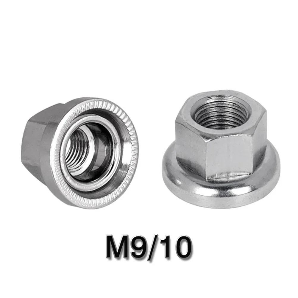 2PCS Bike / Cycle Wheel Axle Track Nuts Stainless Steel Sizes M9/M10 For Dead-flying Front/Rear Hubs Bicycle Accessories