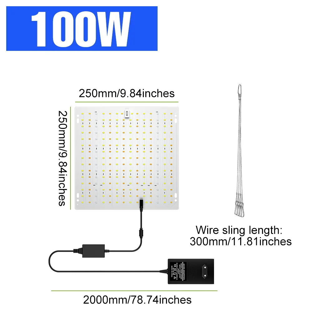 Led Quantum Board Plant Lamp Full Spectrum Kweek Licht Bloem Zaailing Hydroponische Kas Groenteteelt 100W 150W 200W