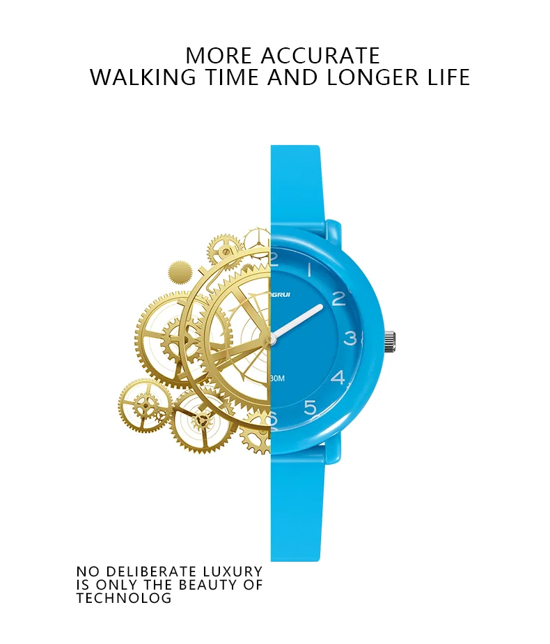 UTHAI CE85 Pointer Watch Trend Simple Quartz Watch Children's Waterproof Quartz Electronic Watch Student