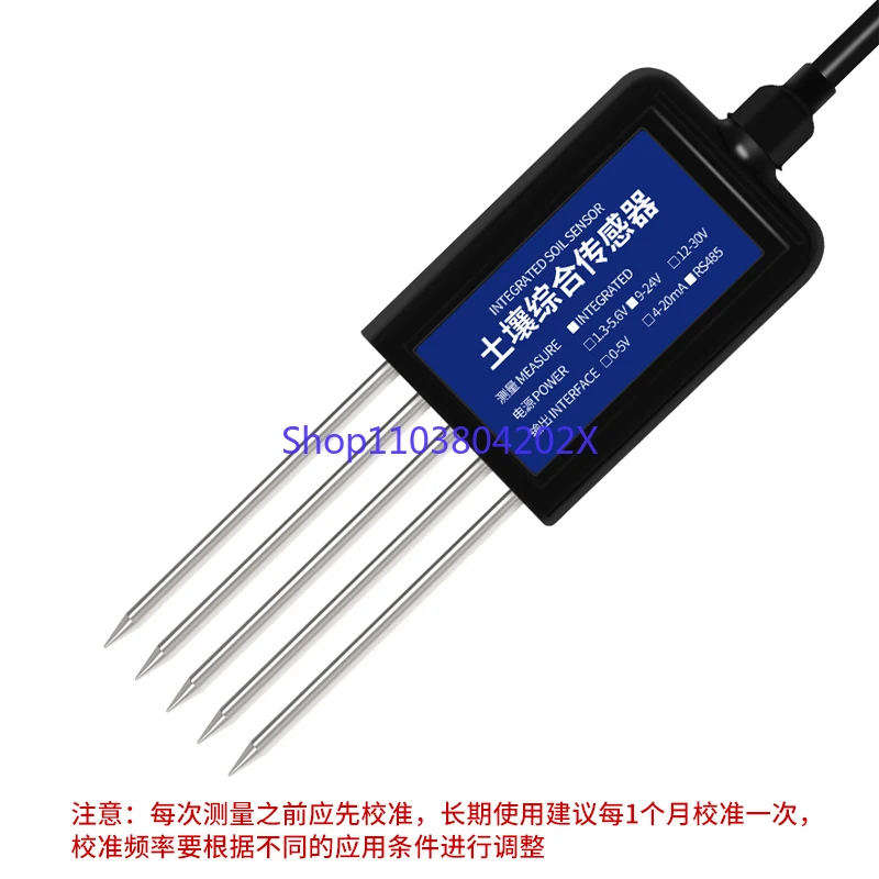 

Soil Detector Temperature and Humidity Sensor High Precision PH Moisture Conductivity Ec Nitrogen, Phosphorus and Potassium