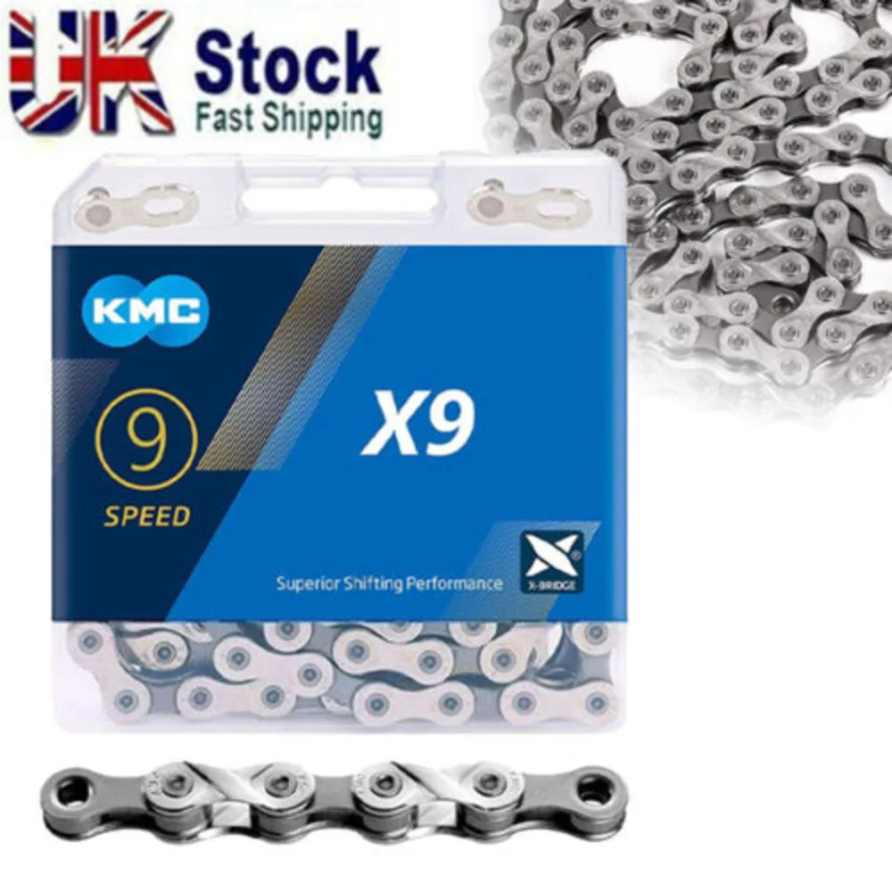 KMC 9 Speed Chain X9 Sier 116 K Stretch-Proof MTB Bicycle Road Univesal~