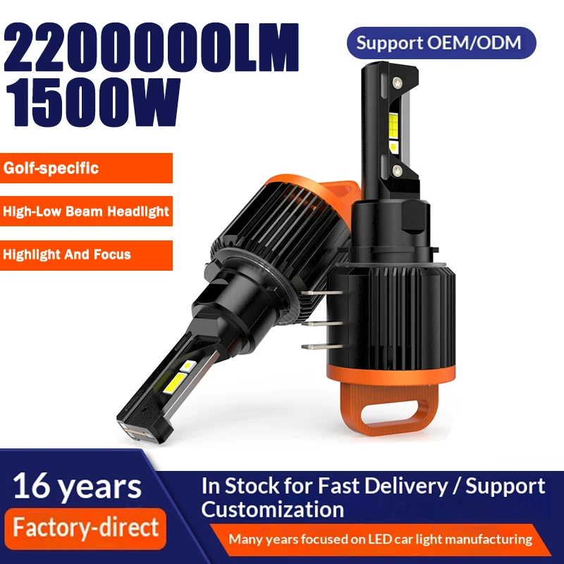 

GT7 H7 LED Headlight Bulbs Canbus H15 LED Fog Lights 12V 1500W 2200000LM High Low Beam DRL For VW Golf 6 7 MK3 BMW Mercedes Audi