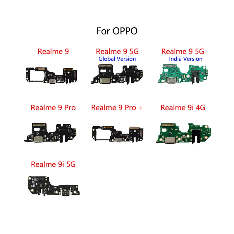 

USB Charge Dock Port Socket Jack Connector Flex Cable For OPPO Realme 9 9 Pro + Plus 9i 4G 5G Charging Board Module