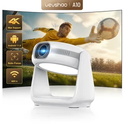 Vevshao-Projecteur intelligent A10, 1080P, Android 11.0, lampe WiFi 5G, cortors portables, prise en charge 4K, vidéo HD, budgétaire de cinéma maison