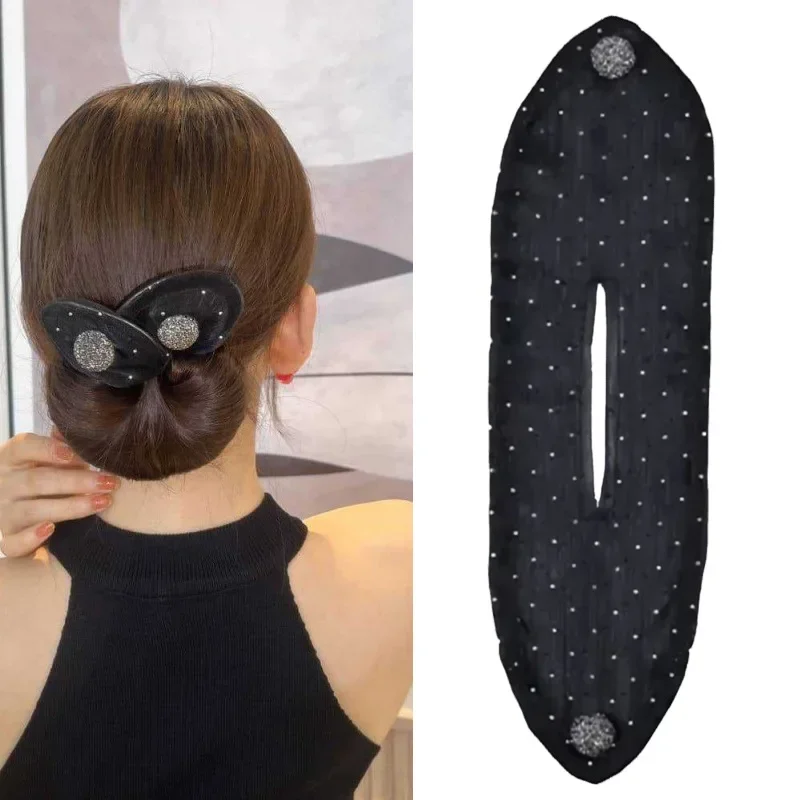 Magic Twisted Hair Style Hair Band Women Net Yarn Bow Black Donuts Bud Head Band Koreańska moda Proste akcesoria do włosów