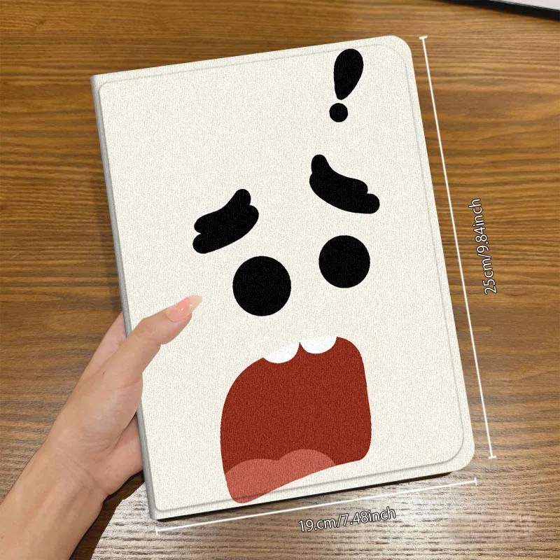 Lustige Emoji-Grafik für iPad Air Mini Pro 7, 6, 5, 9,7 11, 10,5 12,9, automatische Sleep/Wake-Tablet-Hülle