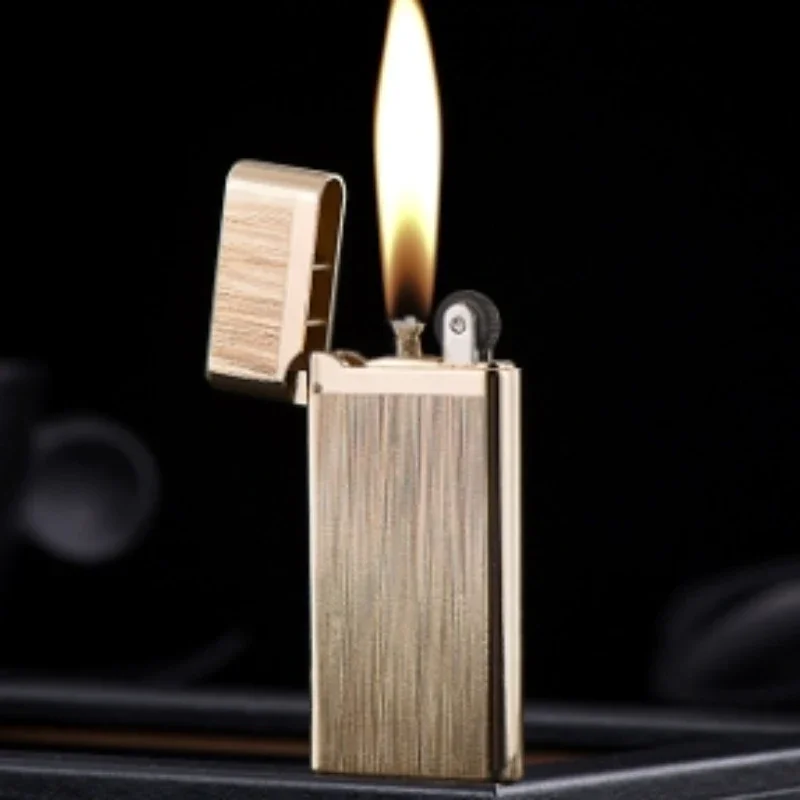 Small and Slim Portable Metal Open Flame Kerosene Lighter Personalized Creative Lighter