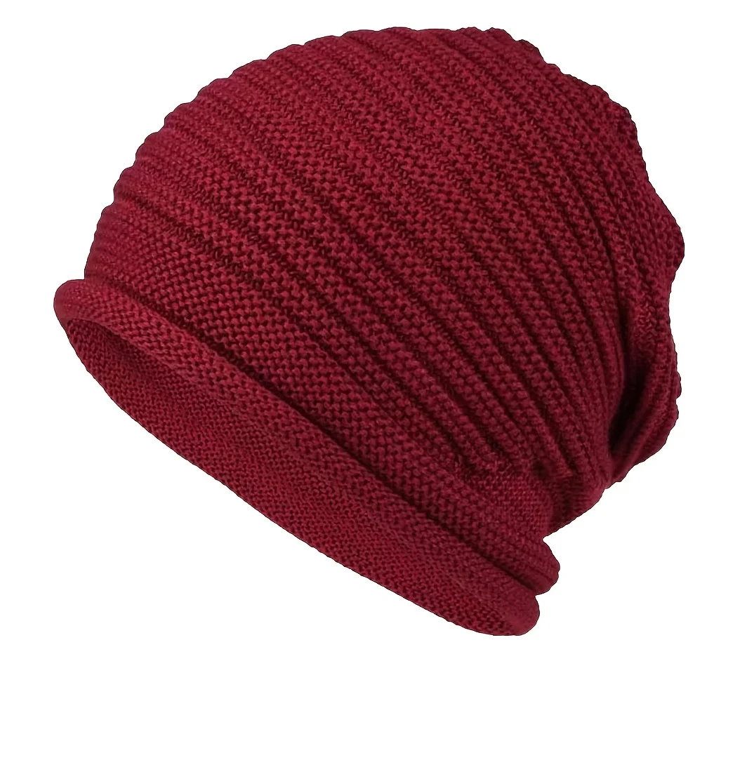 Doppellagige, gestrickte, warme Mütze für Damen und Herren – randlose Outdoor-Fahrradmütze, die warm hält und vor Kälte schützt. – Detail 8