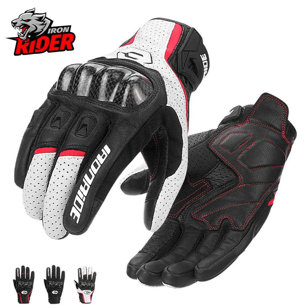 

Мотоциклетные перчатки, летние дышащие кожаные перчатки в стиле ретро, ​​мотоциклетные перчатки для бездорожья, защита от падений и столкновений, перчатки с полными пальцами