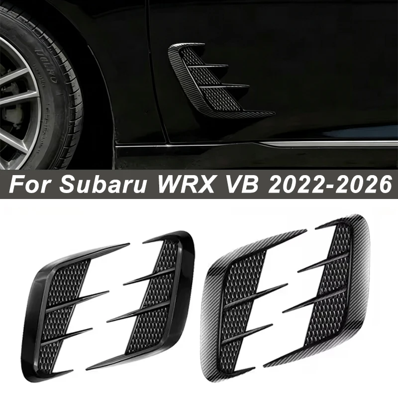 Shark Gills Side Fender Sticker Simulation Air Intake Trim For Subaru WRX VB 2022-2026 Body Accessories