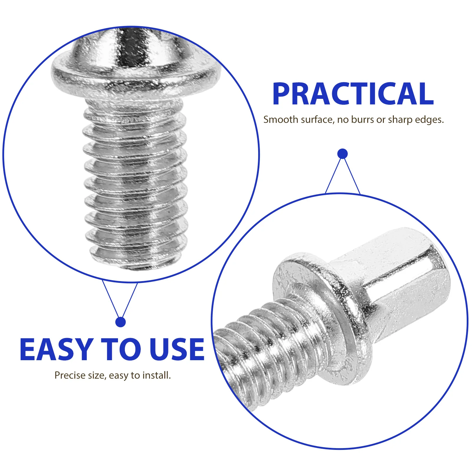 

10Pcs M6x10mm Snare Drum Key Bolt Screws for Pedal Shaft Wear Resistant Precise Design Stylish Look Drum Key Bolts